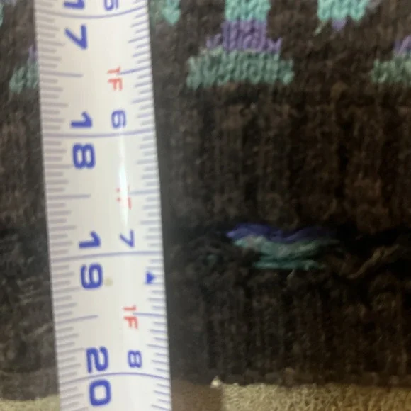 Vintage Sweater Women's Size S Black Diamond Colorful Silk Cotton Cardigan - Picture 9 of 9